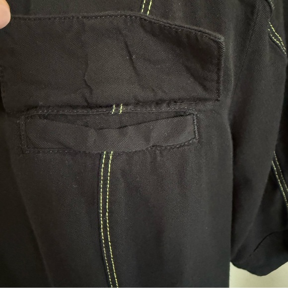 Harley-Davidson MC Black Short Sleeve Full Zip-Up‎ Shirt Women's Size Medium - Picture 9 of 12